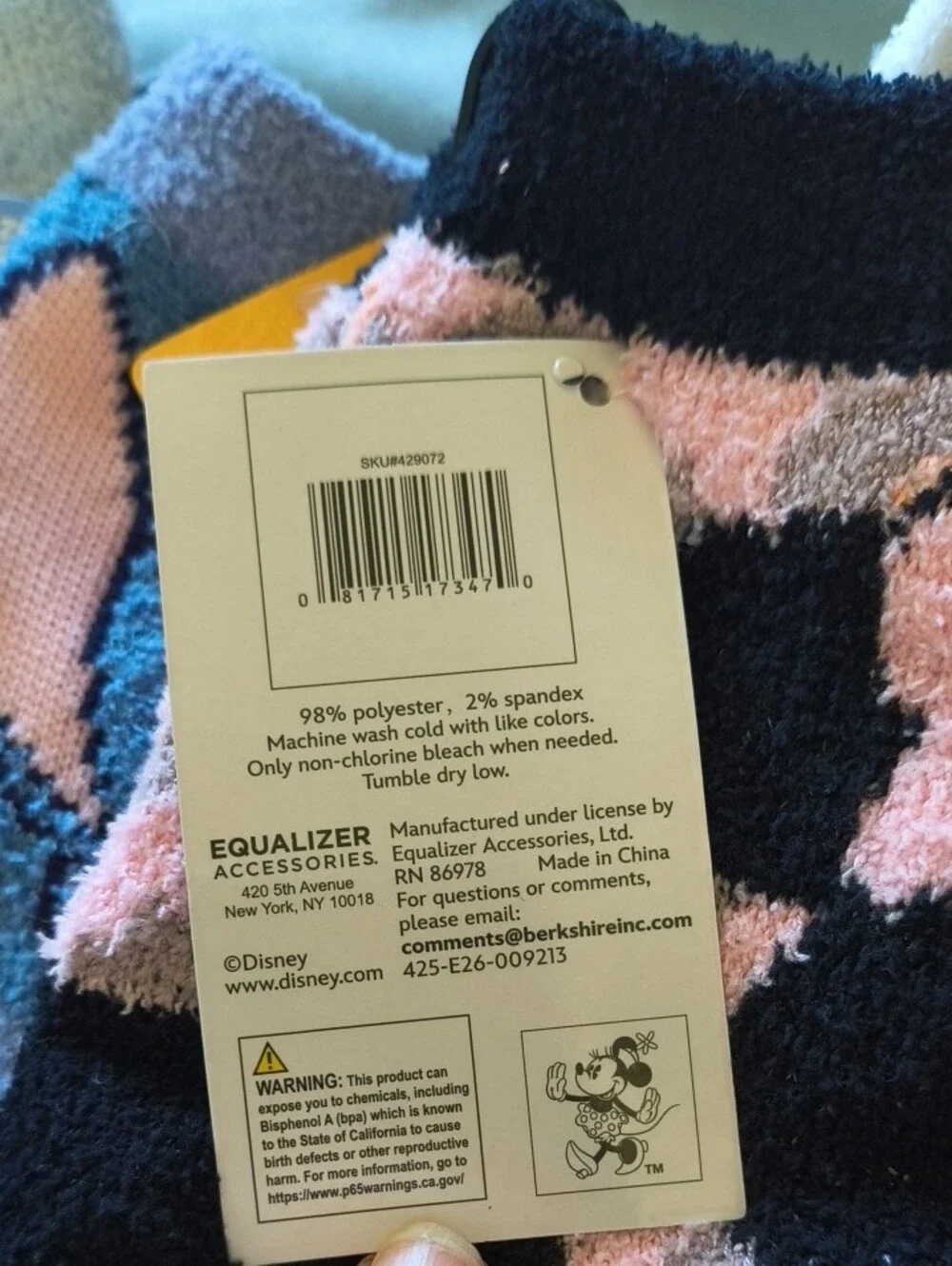 Kids Character Plush Socks Pack - Blue, Yellow, Green, Pink